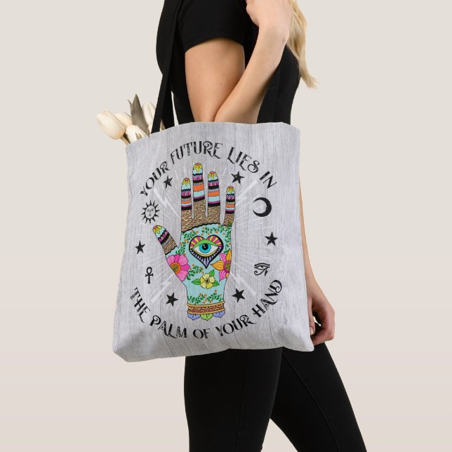 Hand of Fortune Tote Bag (Close Up)
