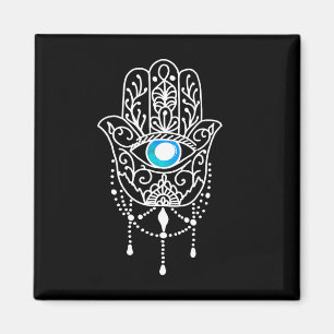 Hand Of Hamsa Evil Eye Namaste Yoga Meditation Min Magnet
