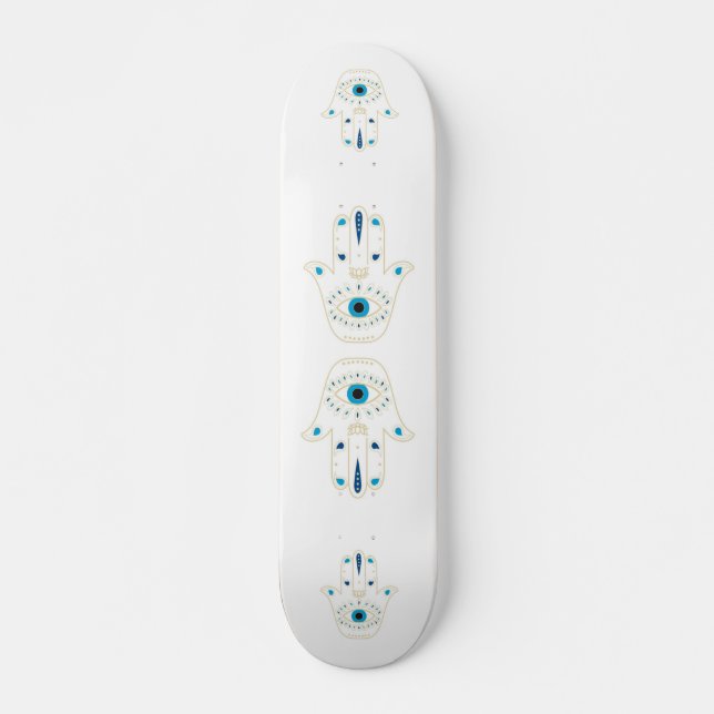 Hand Of Hamsa / Evil Eye Skateboard Deck (Front)