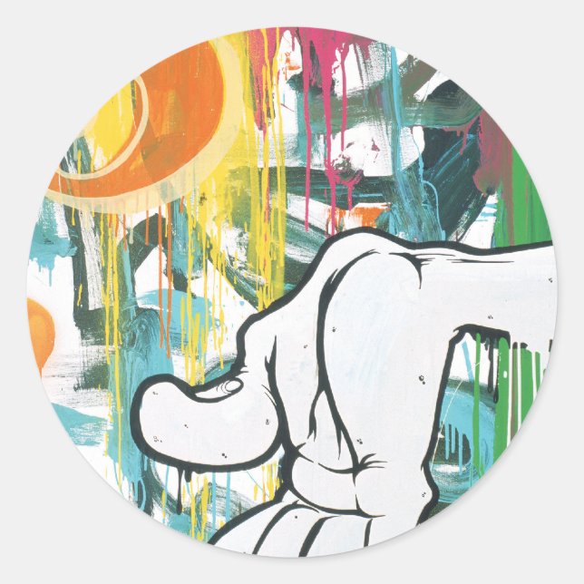 Hand of Man Classic Round Sticker (Front)