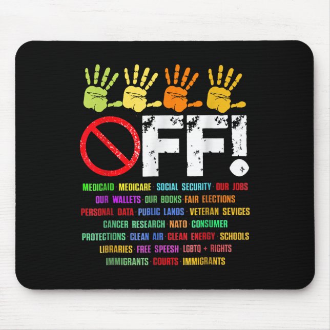 Hand Off My Social Security And Medicare Protest 2 Mouse Pad (Front)
