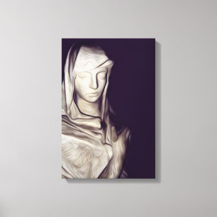 hand on heart canvas print