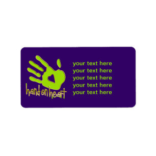 hand on heart label