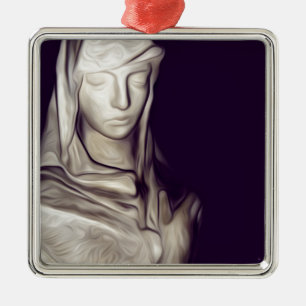 hand on heart metal tree decoration