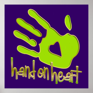 hand on heart poster
