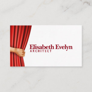 Hand opening theatre curtain business card