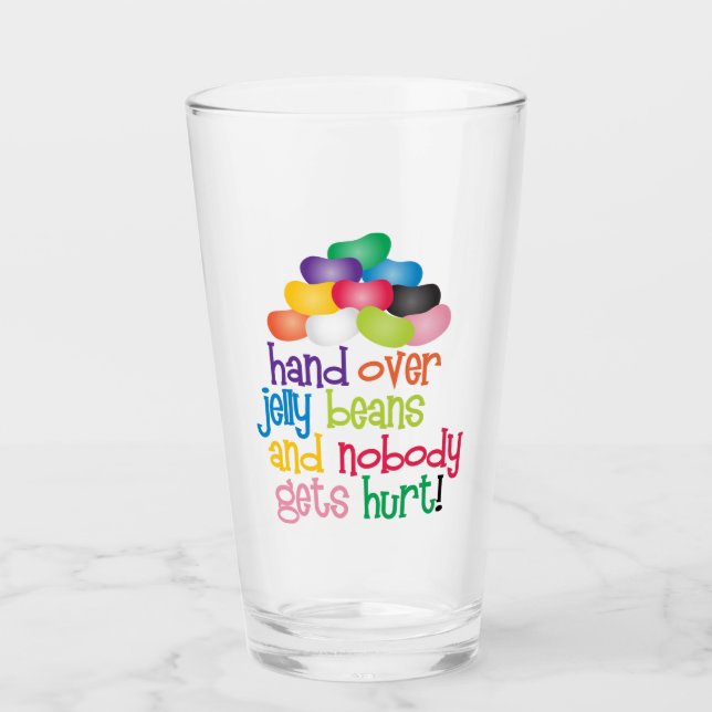 Hand Over Jelly Beans Glass (Front)