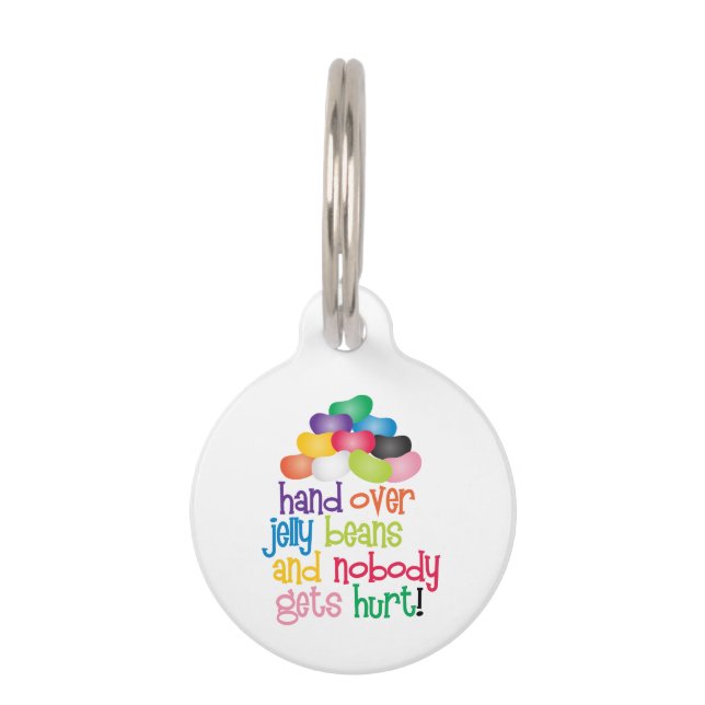 Hand Over Jelly Beans Pet Tag (Front)