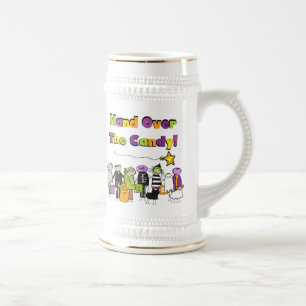 Hand Over the Candy Halloween Tshirts and Gifts Beer Stein