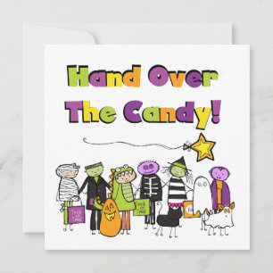 Hand Over the Candy Halloween Tshirts and Gifts Card