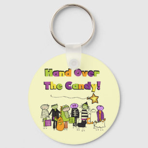 Hand Over the Candy Halloween Tshirts and Gifts Key Ring