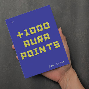 Hand-painted + 1000 Aura points Holiday Postcard