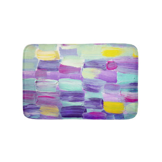 Hand Painted Abstract Art Background Bath Mat