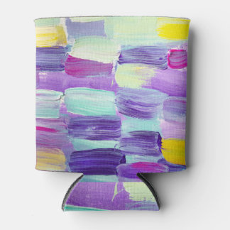 Hand Painted Abstract Art Background Can Cooler