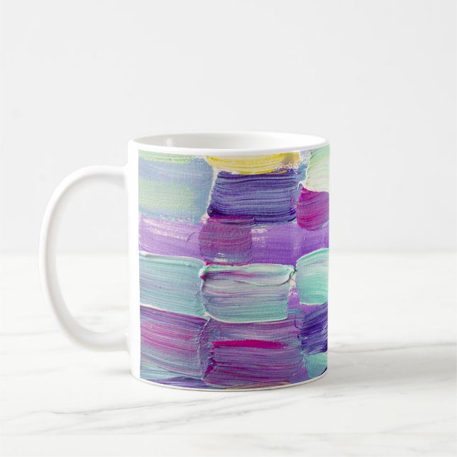 Hand Painted Abstract Art Background Coffee Mug (Left)