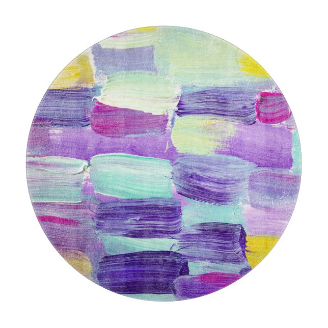 Hand Painted Abstract Art Background Cutting Board (Front)