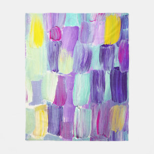 Hand Painted Abstract Art Background Fleece Blanket