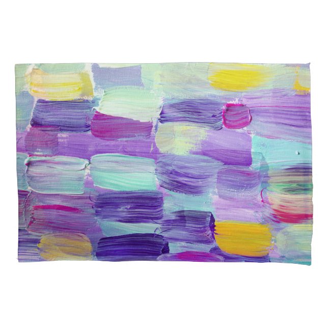 Hand Painted Abstract Art Background Pillowcase (Front)