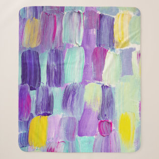 Hand Painted Abstract Art Background Sherpa Blanket
