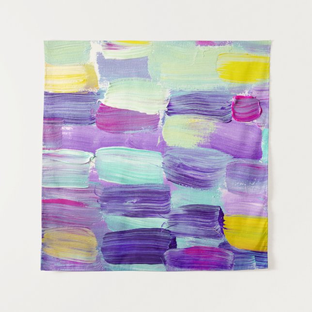 Hand Painted Abstract Art Background Tapestry (Front)