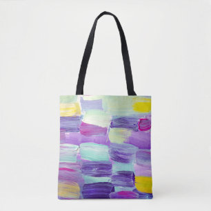 Hand Painted Abstract Art Background Tote Bag