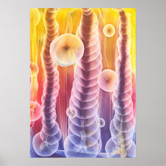 Hand Painted Abstract Fantasy Artwork Poster