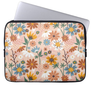 Hand-Painted Abstract Floral Pattern-23136 Laptop Sleeve