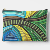 Hand Painted Abstract Tree and Geometry Design