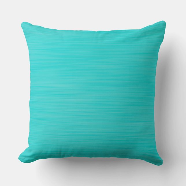 Hand Painted Aqua Blue Cushion (Front)