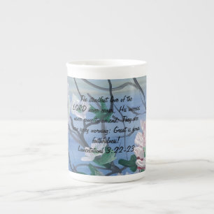 Hand Painted Art Work Scripture  Bone China Mug