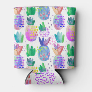 Hand-painted autumn flowers, seamless pattern. can cooler
