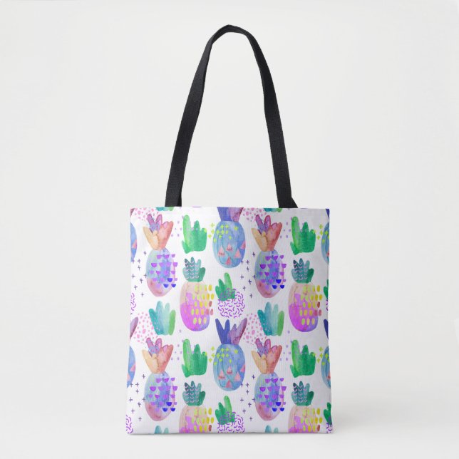 Hand-painted autumn flowers, seamless pattern. tote bag (Front)