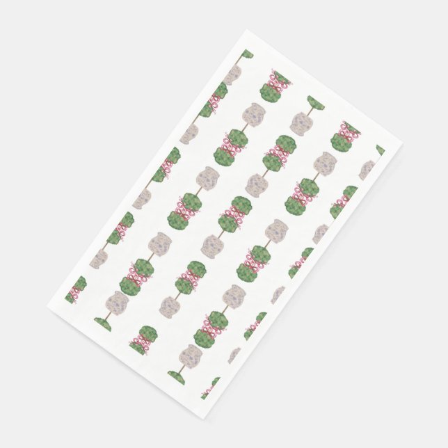 Hand Painted Blue White ginger jar paper Napkin (Corner)