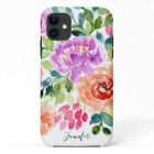 Hand Painted Bright Watercolor Floral