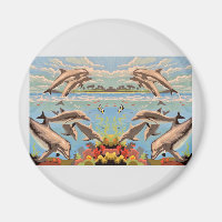 Hand Painted By Number | Playful Dolphins |