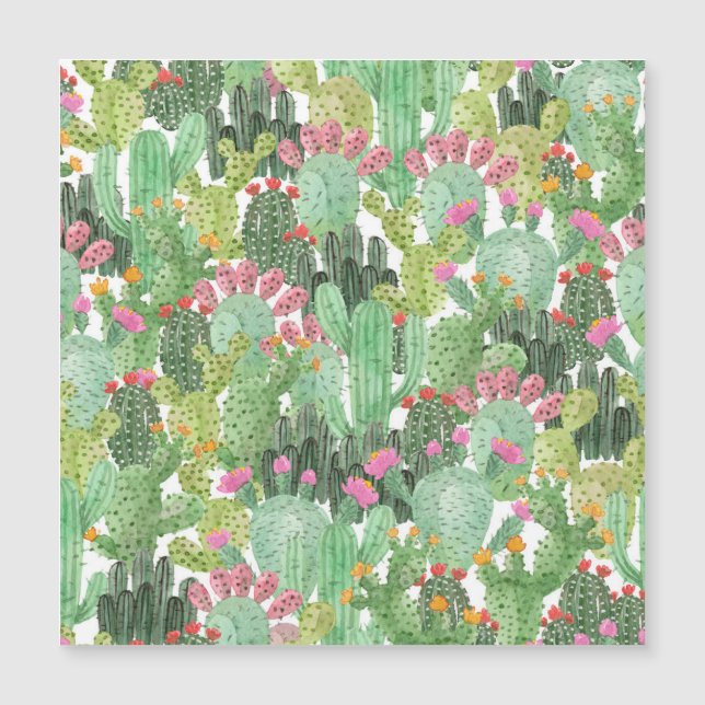Hand Painted Cactus: Desert Green (Front)