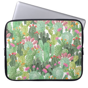 Hand Painted Cactus: Desert Green Laptop Sleeve