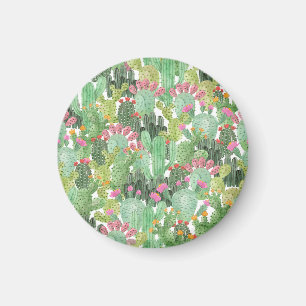 Hand Painted Cactus: Desert Green Magnet