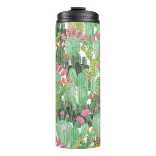 Hand Painted Cactus: Desert Green Thermal Tumbler