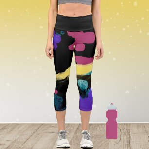 Hand Painted  Capri Leggings