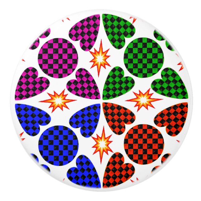 Hand-Painted Ceramic Knob – Artistic Cabinet Pull (Front)