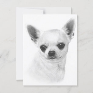 Hand Painted Chihuahua Expression Postcard