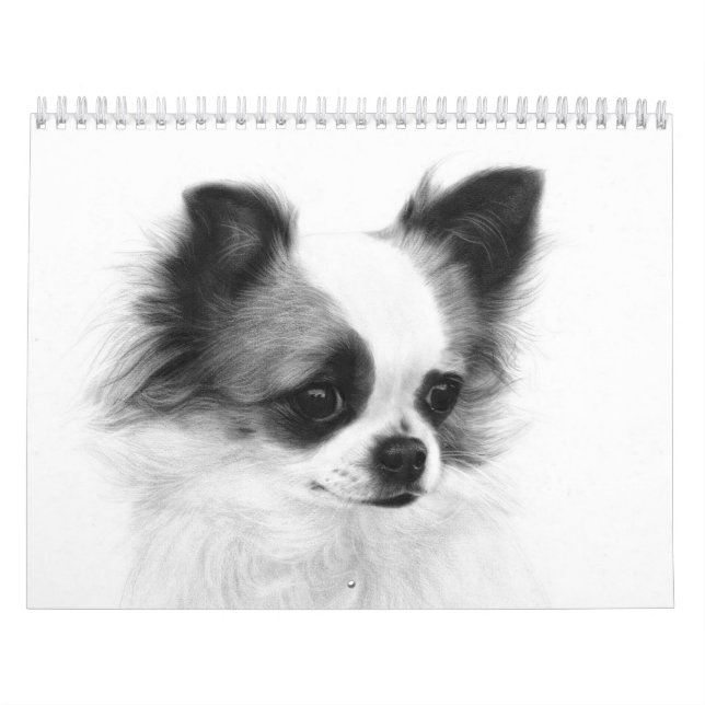 Hand Painted Chihuahua Portraits  Calendar (Cover)