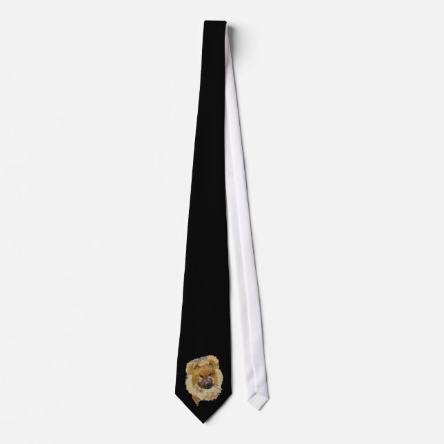 hand painted Chow Chow tie (Front)