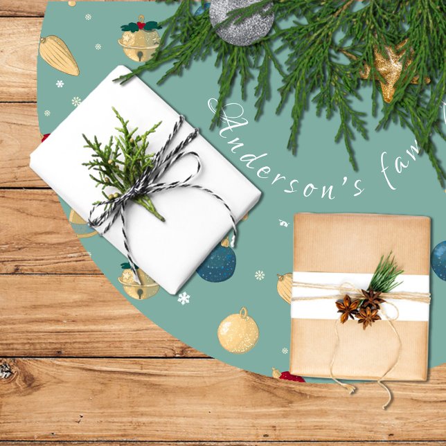 Hand-painted Christmas decorations, customizable Brushed Polyester Tree Skirt (Creator Uploaded)