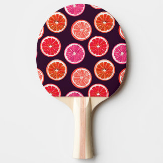 Hand Painted Citrus Dark Pattern Ping Pong Paddle