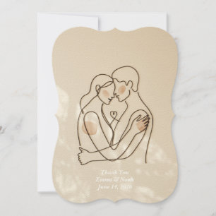 Hand-Painted Couple Thank You Card