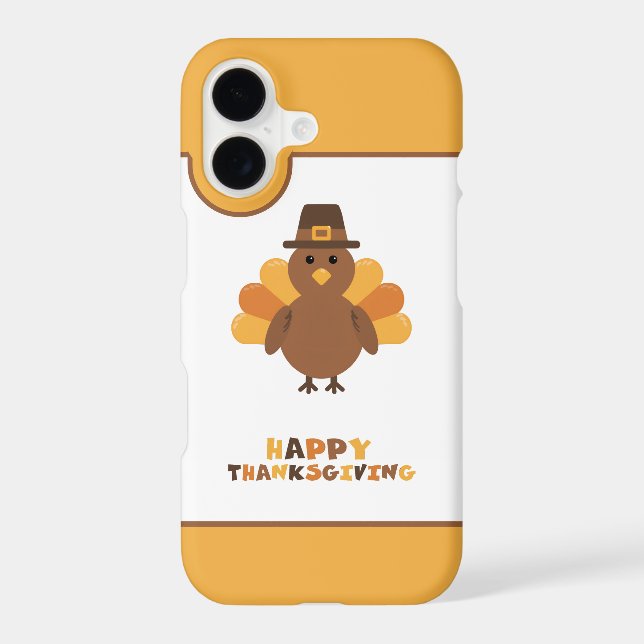 Hand-Painted Cute Thanksgiving Turkey Pilgrim Hat  (Back)