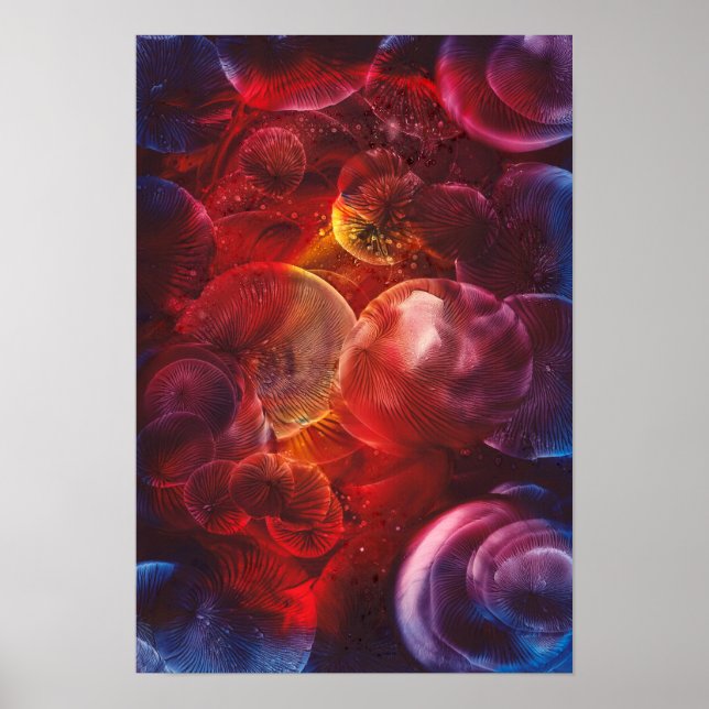 Hand Painted Deep Space Fantasy Painting Poster (Front)
