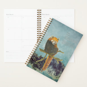 Hand-Painted Endangered Red Panda Planner